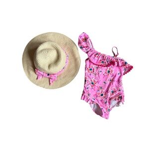 Tommy Bahama Floral Pink Kids Swim Set